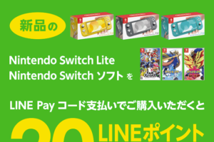 Nintendo Switch Liteの20%ポイント還元キャンペーンの画像