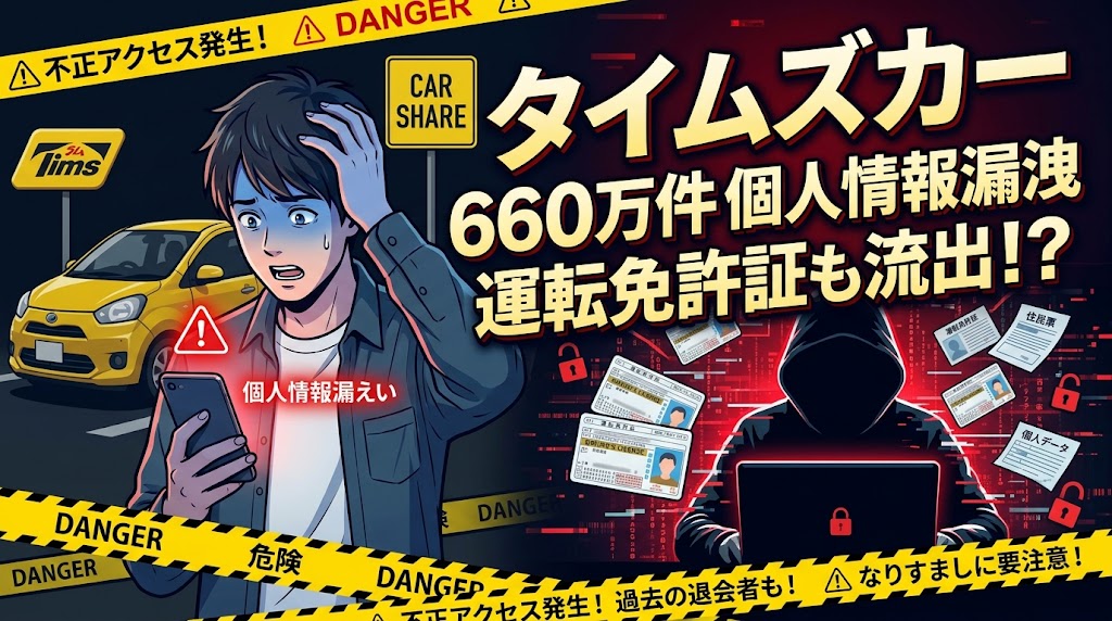 タイムズカー660万件個人情報漏洩