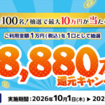 三井住友カード総額8,880万円還元キャンペーン