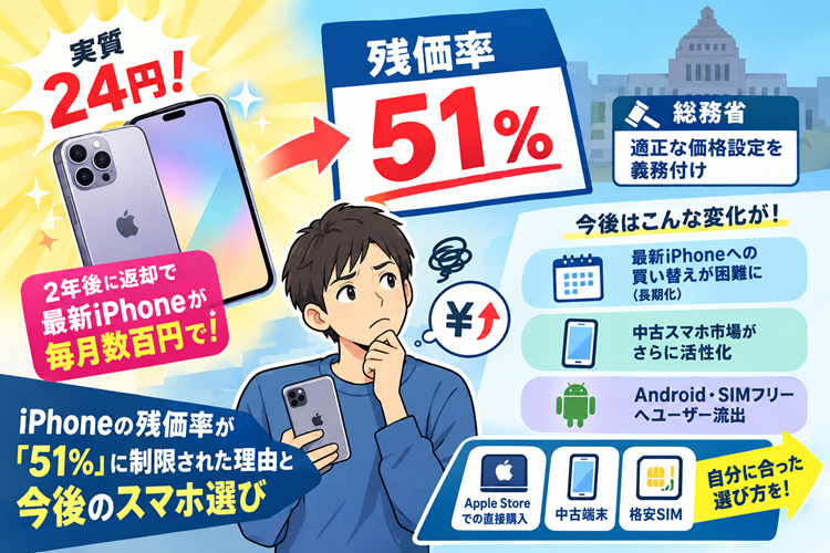 アイフォン残価率