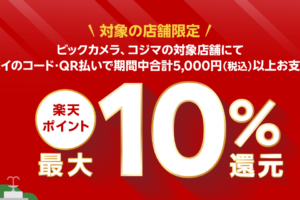 ビックカメラ・コジマで楽天ペイ