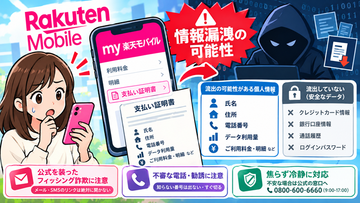 楽天モバイル情報漏洩
