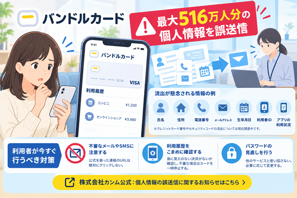 バンドルカード個人情報流出